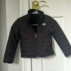 Kids Black Reversible North face Jacket